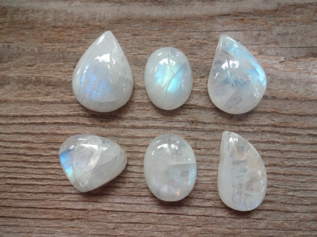 Blue Moonstone Cabochon, Natural Blue Moonstone Cabochon, Blue Moonstone Gemstone Handcraft Loose Stone For Jewelry