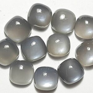 Grey Moonstone Cushion Cabochon: Natural Gemstone for Jewelry Making (8x8 to 15x15 mm) Grey Moonstone Cushion Cabochon: Natural Gemstone for Jewelry Making (8x8 to 15x15 mm)