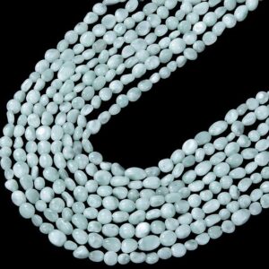 6-8MM Natural Green Moonstone Gemstone Pebble Nugget Loose BeadsBULK LOT 1,2,6,12 and 50 (D184) 6-8MM Natural Green Moonstone Gemstone Pebble Nugget Loose BeadsBULK LOT 1,2,6,12 and 50 (D184)