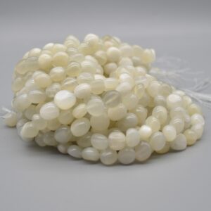 White Moonstone Gemstone Nugget Beads - 10mm - 14mm X 10mm - 11mm - 15" Strand White Moonstone Gemstone Nugget Beads - 10mm - 14mm X 10mm - 11mm - 15" Strand