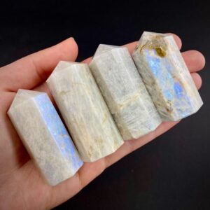 Moonstone Point | Polished Natural Crystal Tower (crown Chakra) Moonstone Point | Polished Natural Crystal Tower (crown Chakra)