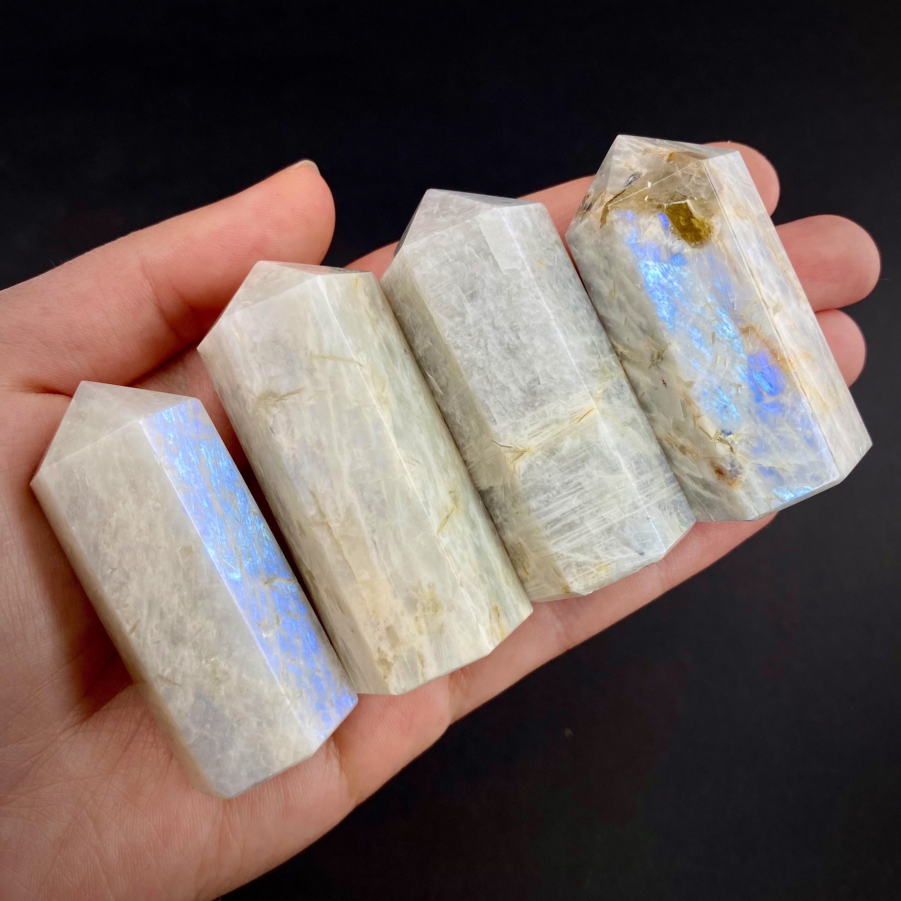 Moonstone Point | Polished Natural Crystal Tower (crown Chakra)