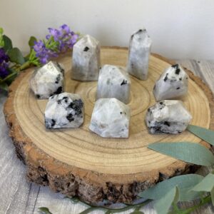 White Moonstone Polished Freeform Point | Intuition • Feminine Energy • New Beginnings White Moonstone Polished Freeform Point | Intuition • Feminine Energy • New Beginnings