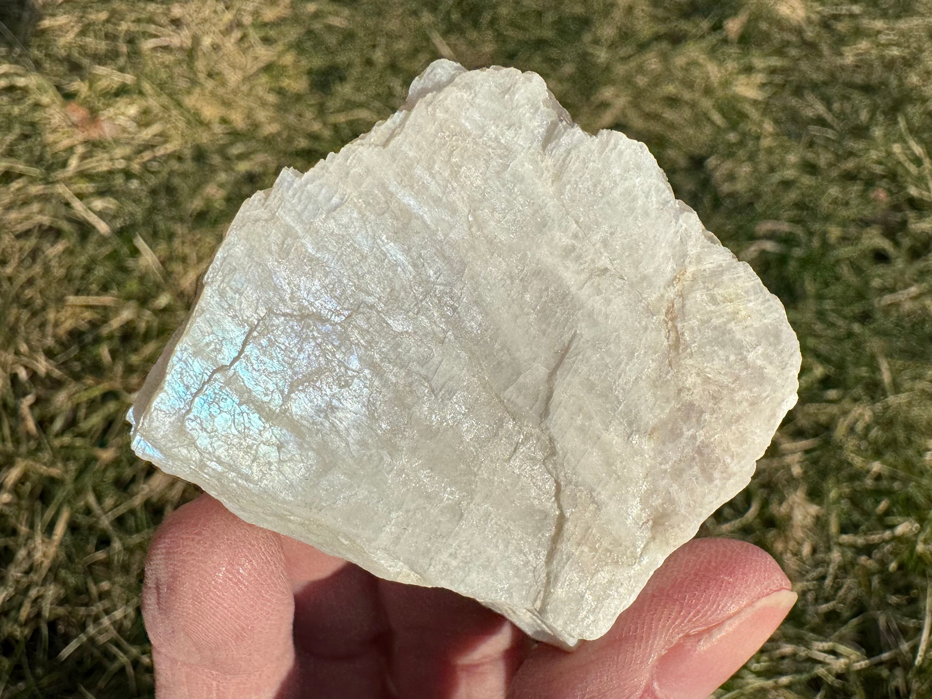 Blue Flash Moonstone: Raw Tanzanian Crystal, Gemini Zodiac #2
