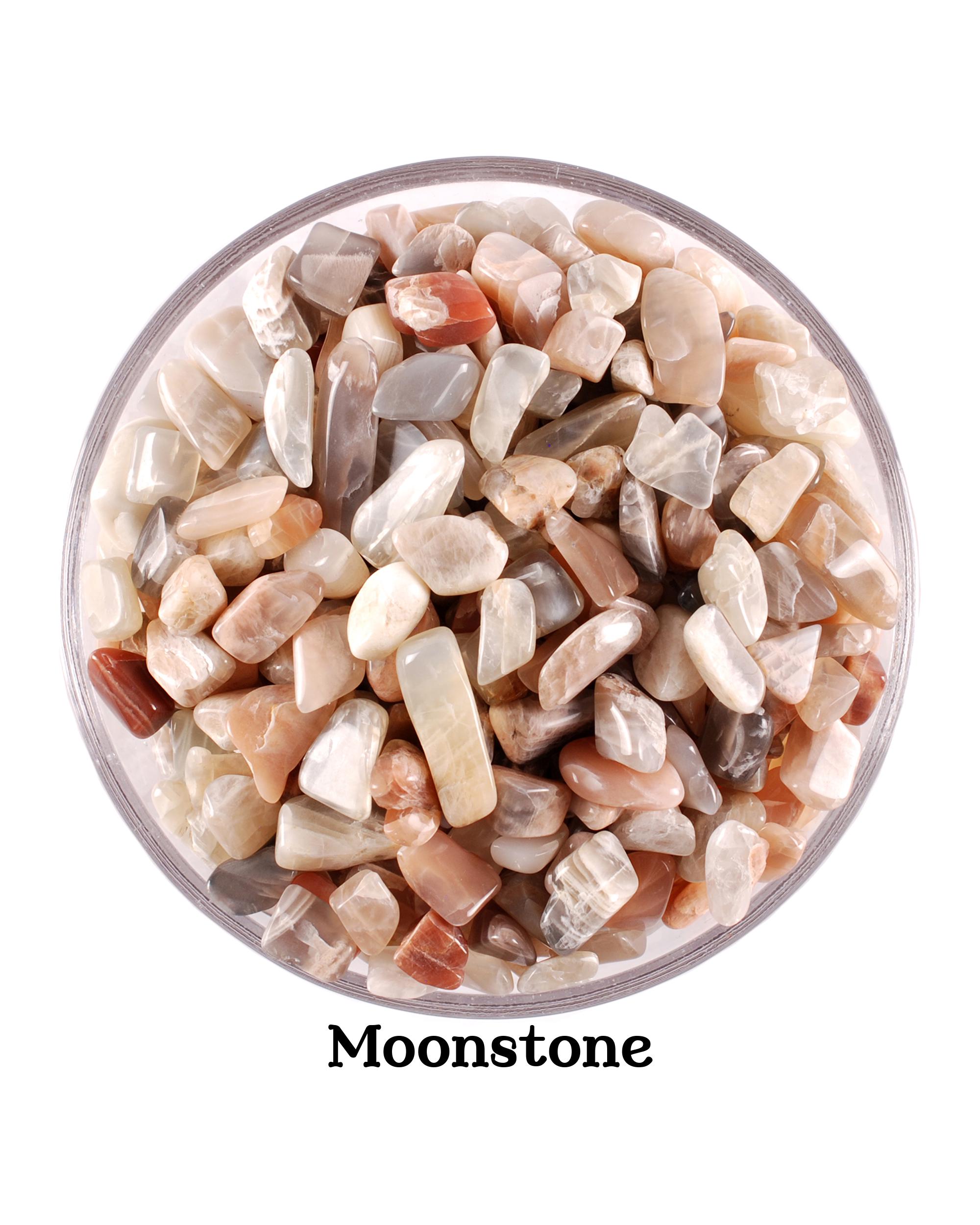 Moonstone Chip Stones, Natural Mini Crystals, Intuition And Altar Ritual Jar Fillers