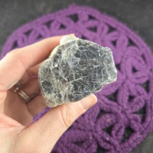 Raw Grey Silver Black Moonstone Rough Stone Crystal Piece Moon Rare gray