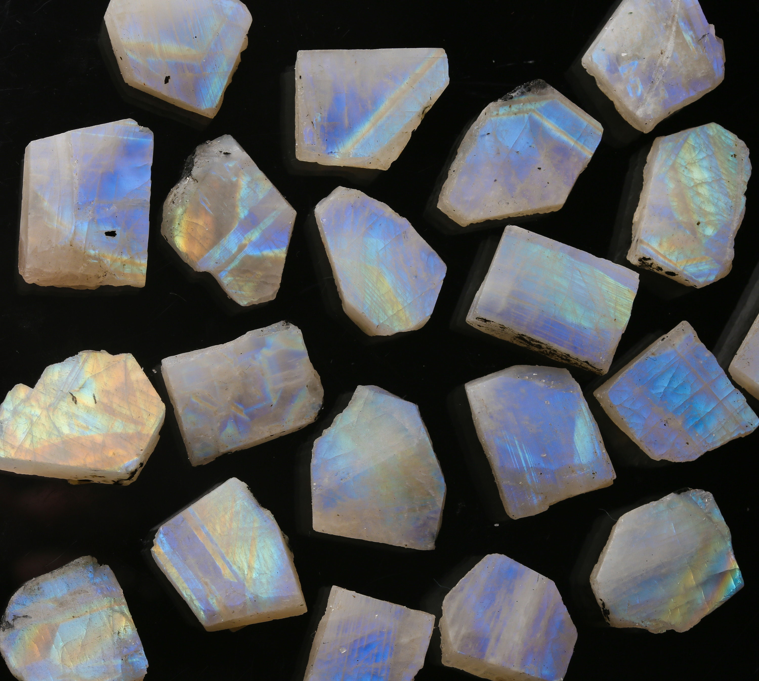 High Quality Raw Moonstone Pieces, Rough Moonstone Slabs, June Birthstone, Bulk Raw Gemstones, Moonstone Crystal, Hqmoonstone002