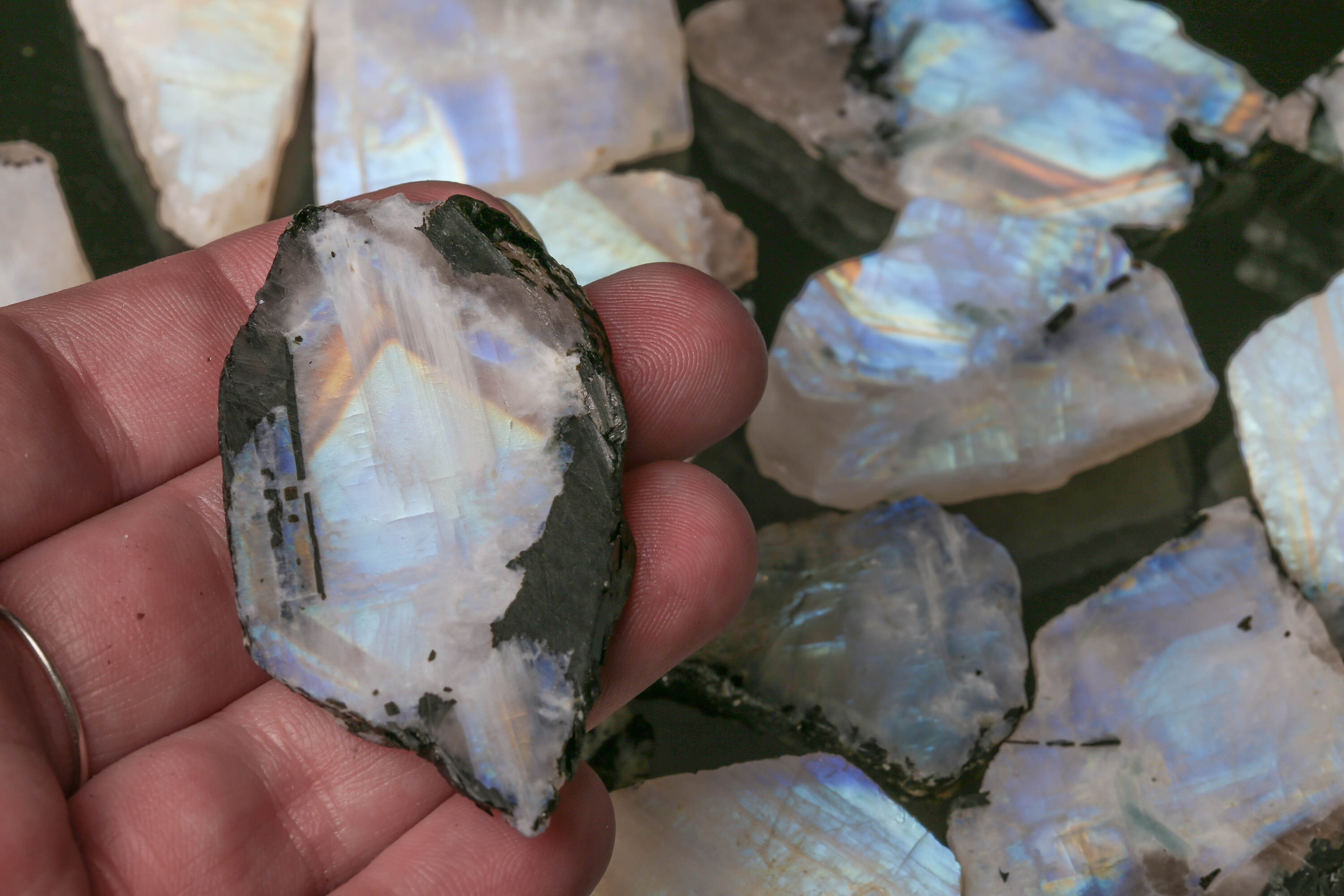 Large Top Quality Raw Moonstone Pieces, Rough Moonstone Slabs, June Birthstone, Bulk Raw Gemstones, Moonstone Crystal, Xlmoon001