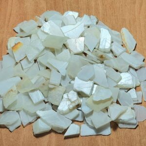 Natural White Moonstone Unpolished Slices: Raw Gemstone Specimens