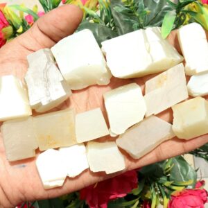 Raw White Moonstone Pieces: Rough Gemstone Specimens
