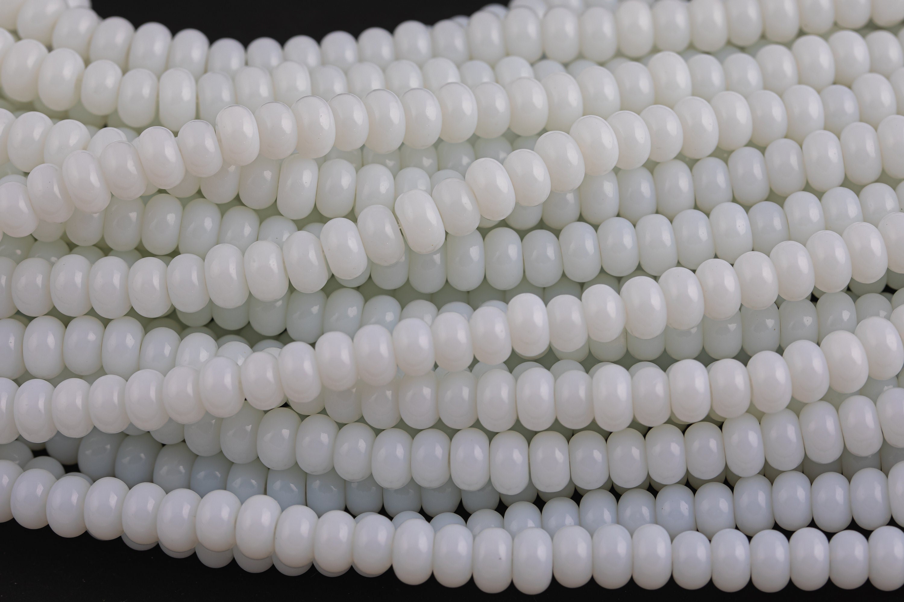 4x6mm Crystal Smooth Roundel 1 Or 2 Or 5 Or 10 Strands- 16 Inch Strand- Dark Moonstone 4x6mm Crystal Smooth Roundel 1 Or 2 Or 5 Or 10 Strands- 16 Inch Strand- Dark Moonstone