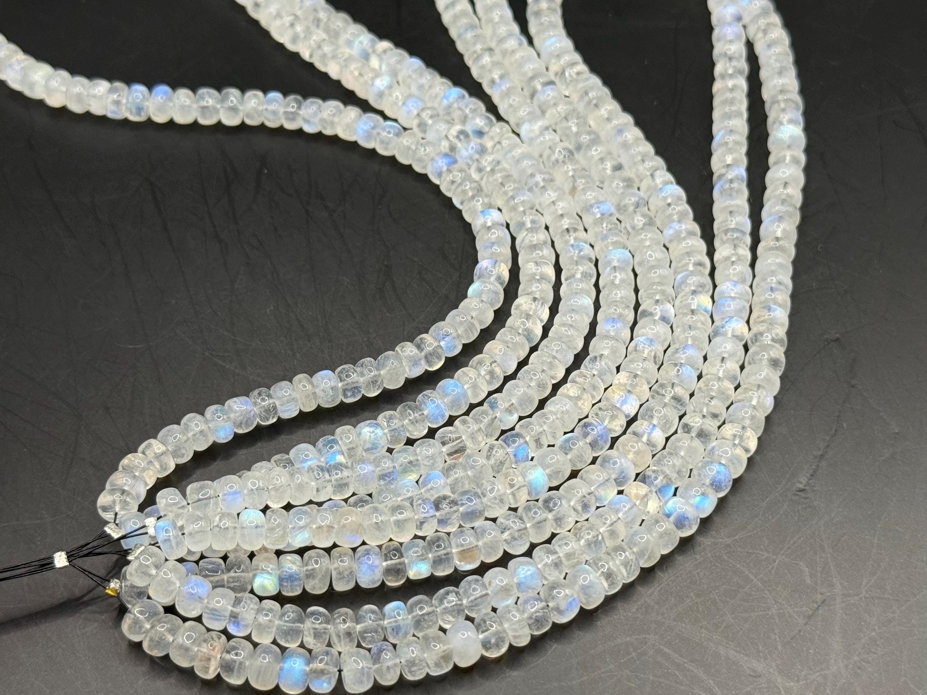 Moonstone Smooth Polished Rondelles