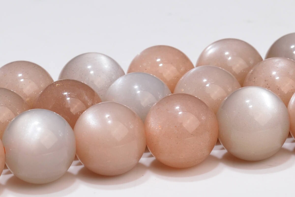 10mm Multicolor Moonstone Beads Grade Aaa Genuine Natural India Gemstone Round Loose Beads 15.5" Bulk Lot 1,3,5,10 And 50 (102621-554)