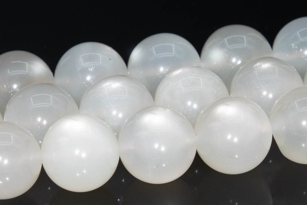 10mm White Flash Moonstone Beads Grade Aaa Genuine Natural Gemstone Full Strand Round Loose Beads 15.5"/7.5" Bulk Lot Options (110756-3239)