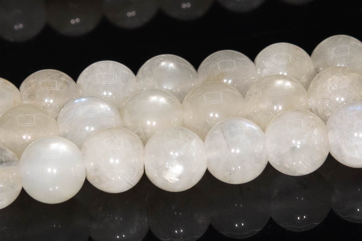 5mm Blue & White Flash Milky Moonstone Beads Genuine Natural Gemstone Full Strand Round Loose Beads 15" /7.5" Bulk Lot Options (110719-3228)