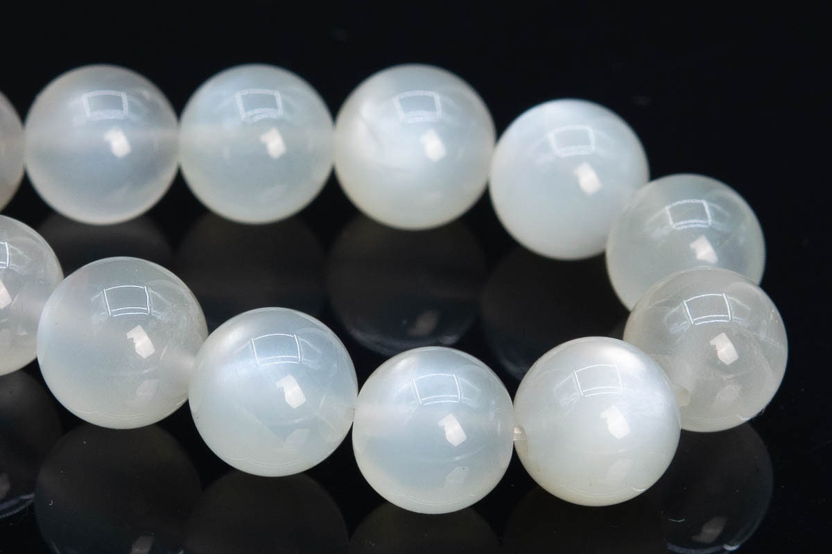 9mm White Flash Milky Moonstone Beads Grade Aaa Natural Gemstone Half Strand Round Loose Beads 7" Bulk Lot 1,3,5,10 And 50 (102108h-508)