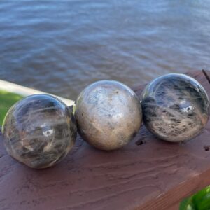 Black Moonstone Sphere, Black Moonstone, Qty. 1