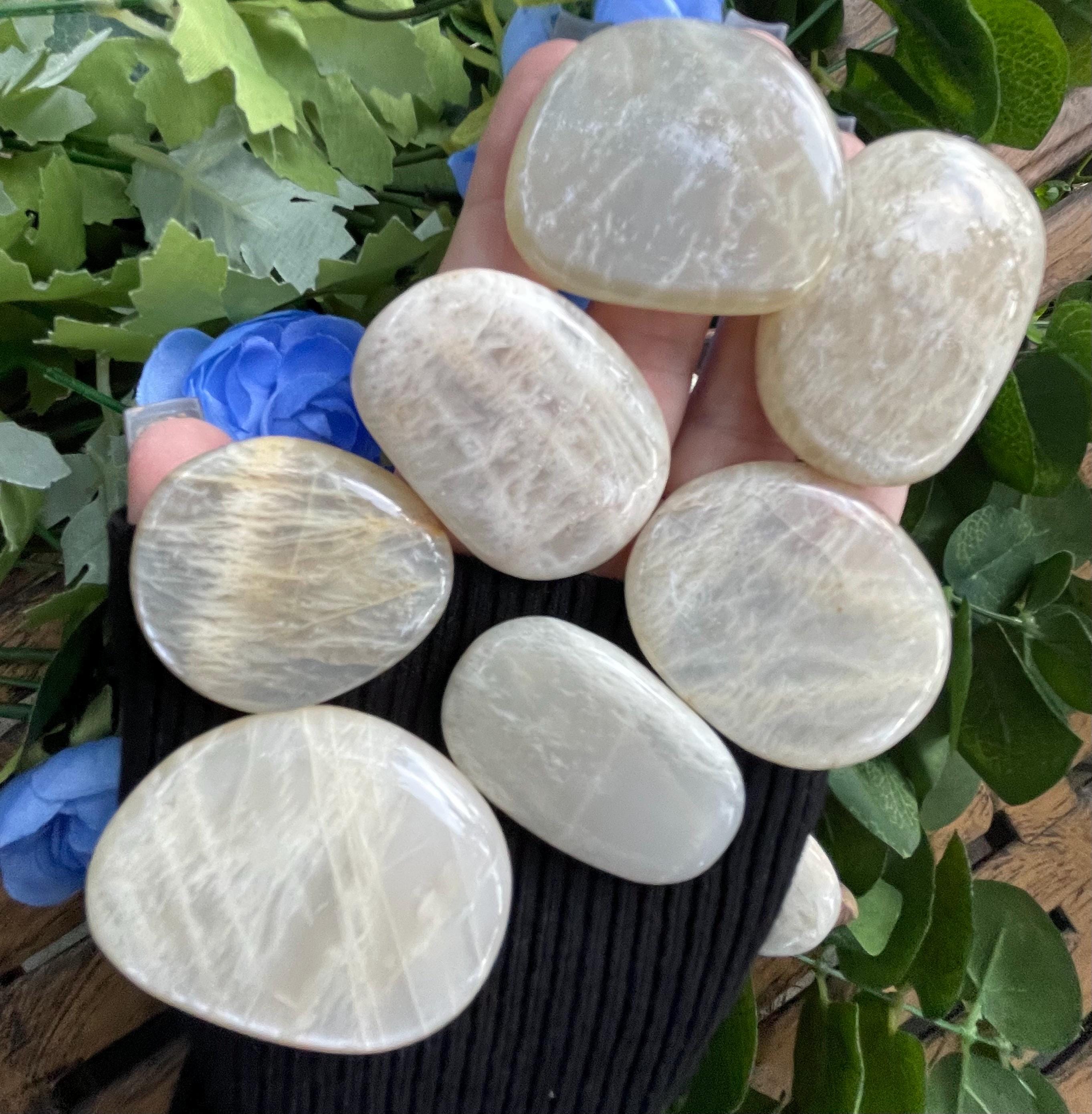 Moonstone Palm Stone, Moonstone, Qty. 1