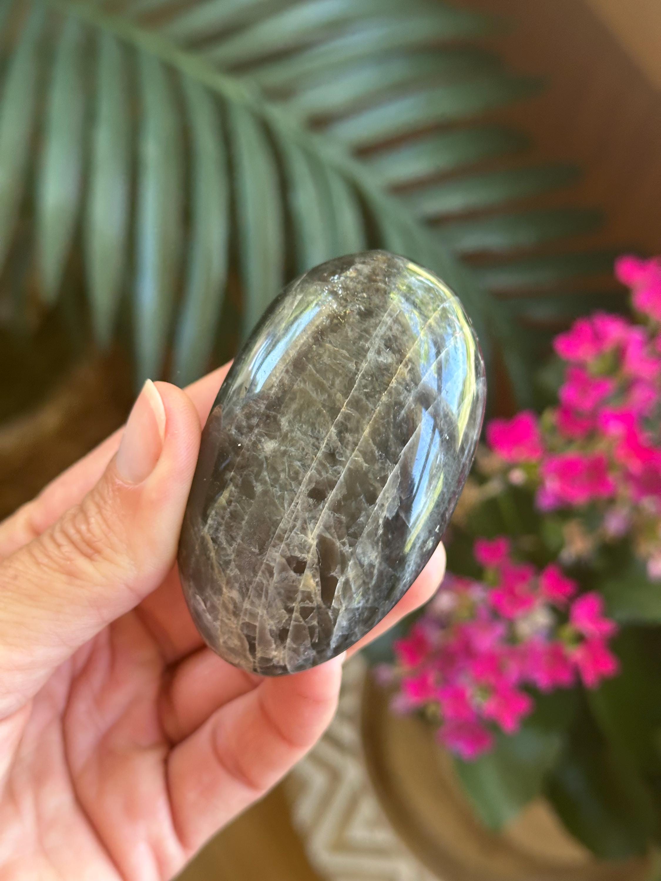 Black Moonstone Palmstone, Black Moonstone, Protection Stone, Healing Stone, Moonstone Pebble, Tumbled , Pregancy Crystal Black Moonstone Palmstone, Black Moonstone, Protection Stone, Healing Stone, Moonstone Pebble, Tumbled , Pregancy Crystal