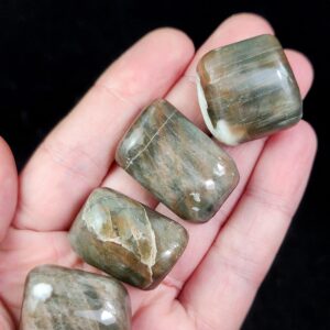 Polarity Moonstone - Cat's Eye Moonstone - Moonstone Crystal - Tumbled Moonstones - Natural Moonstone - Moonstone Stone - Moonstone Specimen
