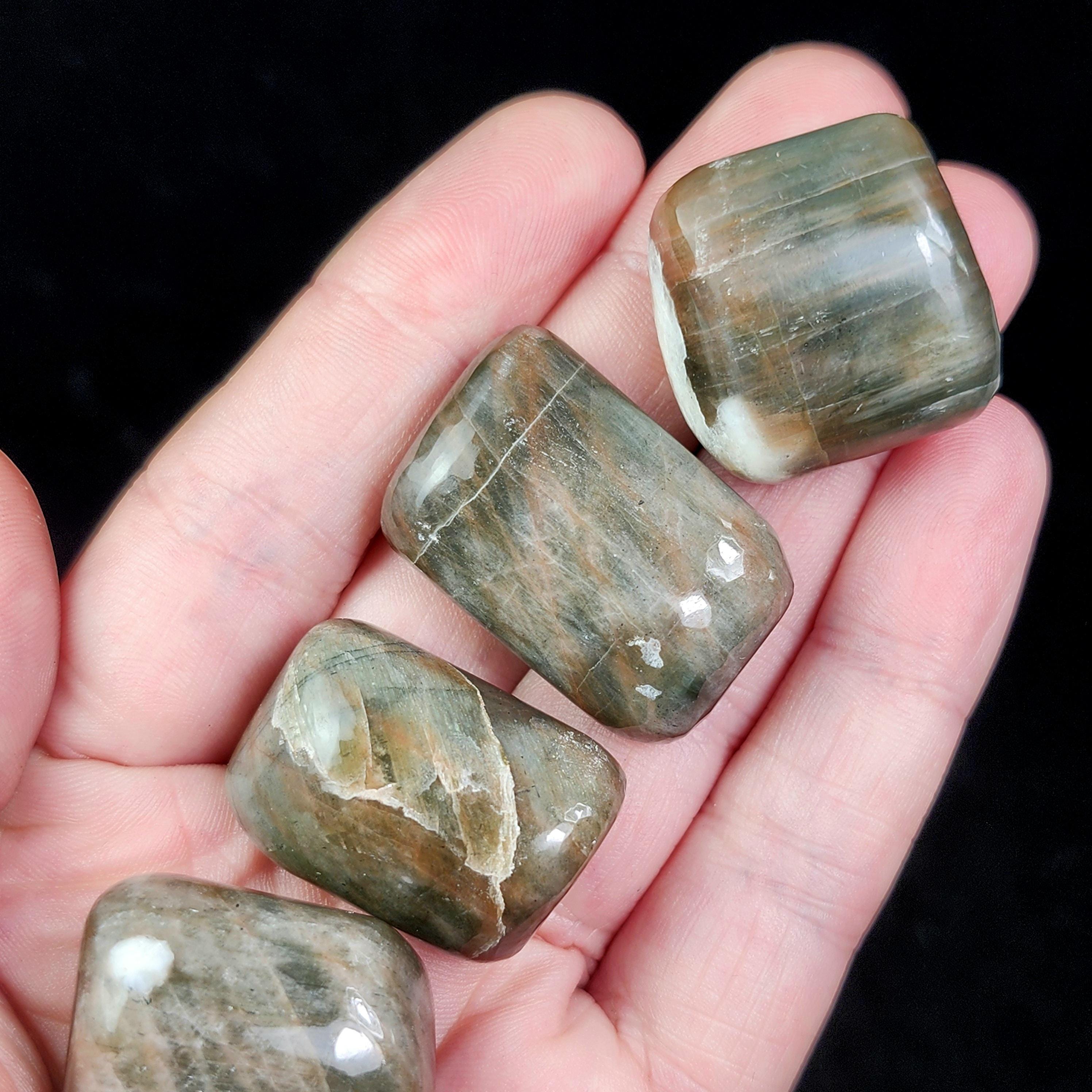 Polarity Moonstone - Cat's Eye Moonstone - Moonstone Crystal - Tumbled Moonstones - Natural Moonstone - Moonstone Stone - Moonstone Specimen
