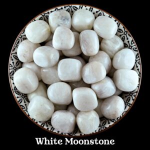 White Moonstone Tumbled Stone, Gift For Crystal Lovers, Natural Milky White Shimmering Gemstone