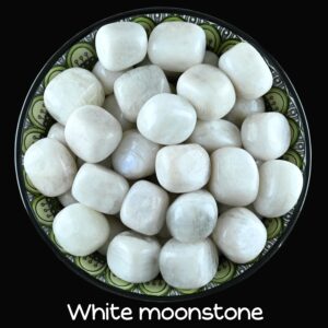 White Moonstone Tumbled Stone, Natural Crystal For New Beginnings, Intuition And Calm Gift
