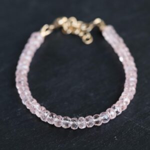 AAAA+ Morganite bracelet, high quality genuine morganite bracelet, delicate pink morganite bracelet, women's morganite jewelry