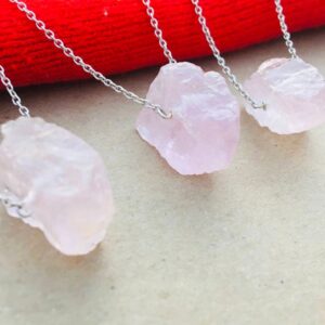 Natural Raw Pink Morganite Bracelet in 925 Sterling Silver, Dainty Bracelet, Gemstone Bracelet, Ombre  Bracelet, Morganite Rough, Gift Her