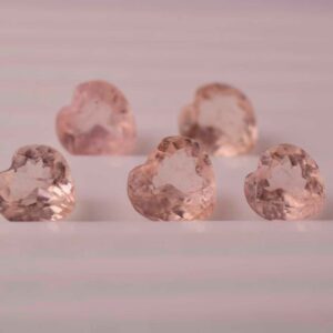 Natural Morganite Heart Shape Stone, Natural Gemstone lot, Wholesale Loose Stone, Gemstone Supply, Heart Shape Cabochon, Jewelry Tool, Gift