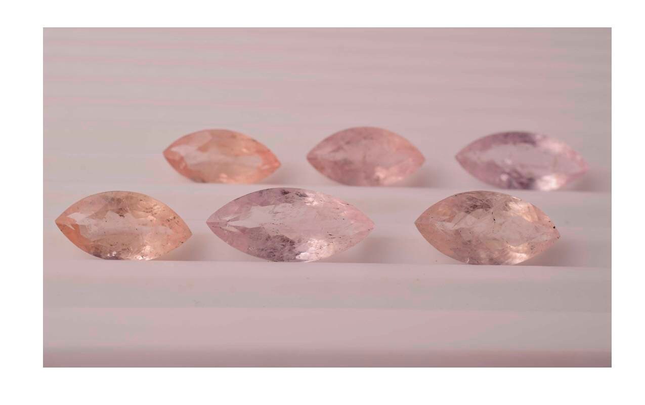 Natural Morganite Marquise Shape Stone, Natural Gemstone lot, Wholesale Loose Stone, Gemstone Supply, Multi Shape Cabochon, Jewelry Tool Natural Morganite Marquise Shape Stone, Natural Gemstone lot, Wholesale Loose Stone, Gemstone Supply, Multi Shape Cabochon, Jewelry Tool