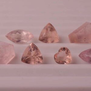 Natural Morganite Multi Shape Stone, Natural Gemstone lot, Wholesale Loose Stone, Gemstone Supply, Heart Shape Cabochon, Jewelry Tool, Gift