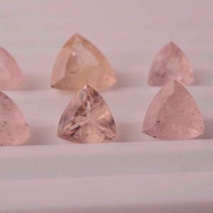 Natural Morganite Trillion Shape Stone, Natural Gemstone Lot, Wholesale Loose Stone, Gemstone Supply, Multi Shape Cabochon, Jewelry Tool Natural Morganite Trillion Shape Stone, Natural Gemstone Lot, Wholesale Loose Stone, Gemstone Supply, Multi Shape Cabochon, Jewelry Tool