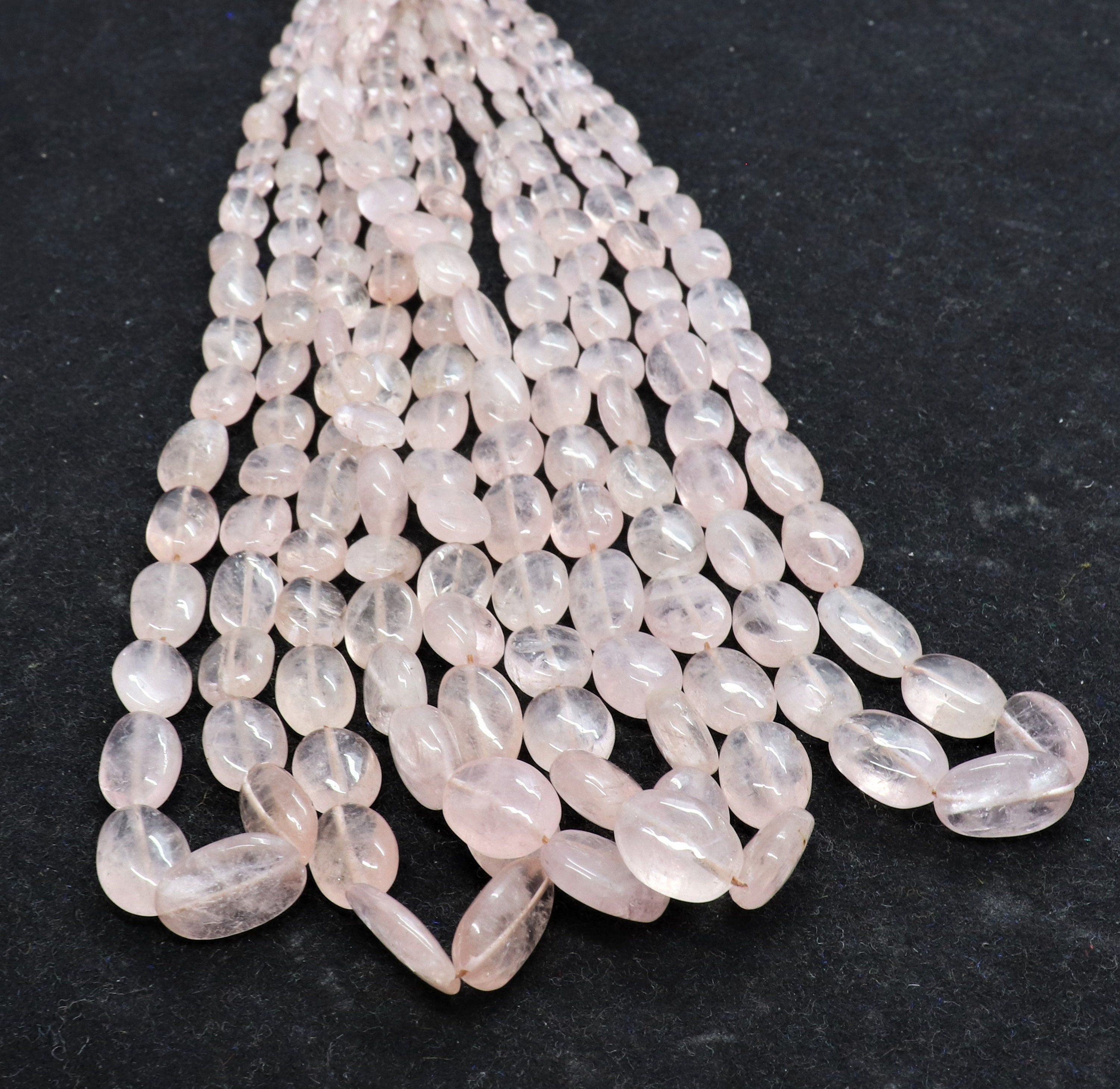 Aaa Natural Morganite Smooth Nuggets Shape Beads, 7-12 Mm Morganite Oval Gemstone Beads, Pink Aquamarine Oval Nuggets Beads Morganite Beads