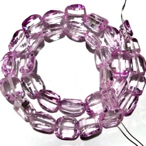 AAA+ Pink Morganite Fancy Laser Cut Nuggets Beads 9mm-13mm Morganite Color Gemstone Nuggets 17” Pink Morganite Nuggets Morganite Color Beads