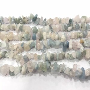 Natural Morganite 5-8mm Chips Genuine Multicolour Loose Nugget Beads 34 inch Jewelry Supply Bracelet Necklace Material Support