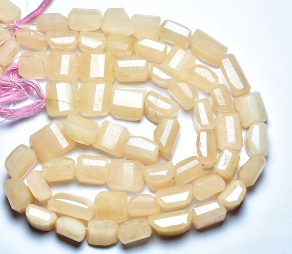 Natural Morganite Nugget Beads - 7 Inches - Beautiful Faceted Opaque Morganite Beads Size Is 11 - 16 Mm, #2189