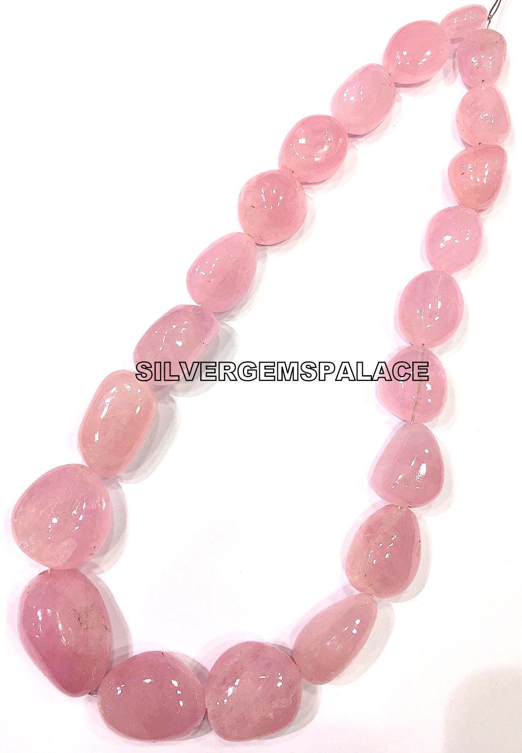 Natural Pink Morganite Smooth Nuggets Beads Polished Nuggets Beads Morganite Gemstone Beads Luster Morganite Nuggets Beads Top Quality 15"