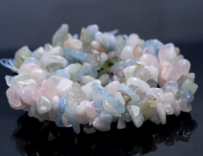 Sale !!! 6-8mm Morganite Gemstone Pebble Nugget Chip Loose Beads 34 Inch (80001789-a17) Sale !!! 6-8mm Morganite Gemstone Pebble Nugget Chip Loose Beads 34 Inch (80001789-a17)