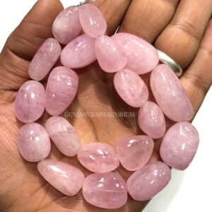 So Gorgeous~~Morganite Smooth Nuggets Beads Pink Morganite Nuggets Exclusive Jumbo Size Morganite Hand Polished Nuggets Morganite Necklace