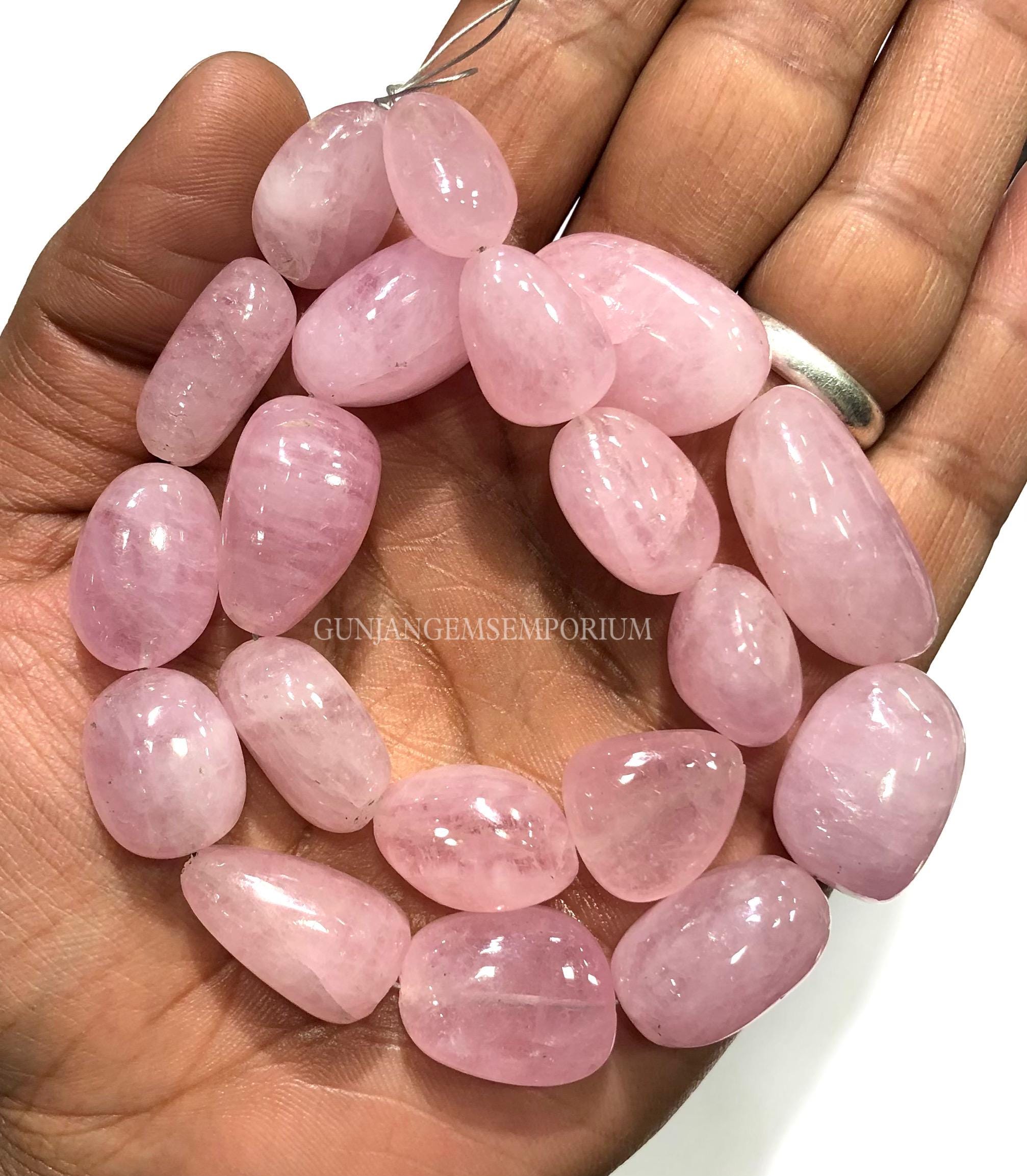 So Gorgeous~~morganite Smooth Nuggets Beads Pink Morganite Nuggets Exclusive Jumbo Size Morganite Hand Polished Nuggets Morganite Necklace