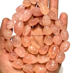 So Gorgeous~~morganite Smooth Nuggets Beads Pinkish Peach Morganite Nuggets Pink Morganite Hand Polished Nuggets 24 Inch Morganite Necklace