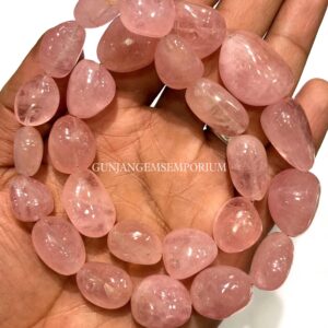 So Gorgeous~~Morganite Smooth Nuggets Beads Pink Morganite Nuggets Exclusive Jumbo Size Morganite Hand Polished Nuggets Morganite Necklace