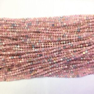 Morganite Faceted Beads 2mm 3mm 4mm Tiny Round Micro Faceted Morganite Beads Small Beryl Gemstone Beads Pink Beads Aquamarine Semi Precious