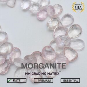 Morganite Gemstone Beads, 5x8 mm to 7x11.5 mm, Morganite Faceted Pear Shape Beads, Beads For Jewelry Making, Morganite Beads Strand 8"