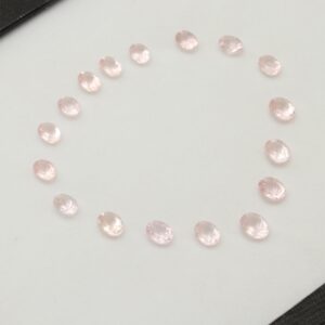 Natural Morganite Faceted Oval Loose Gemstone Layout, 7x9 mm to 9x11 mm, Morganite Oval Jewelry Making Gemstone, Set of 17 Pieces