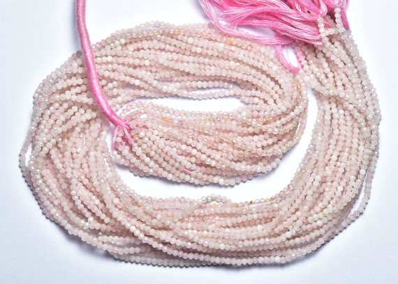 Morganite Rondelle  Beads - 13 Inches - Natural Beautiful Faceted Morganite Rondelle Strand - Size Is 2.2 Mm #747