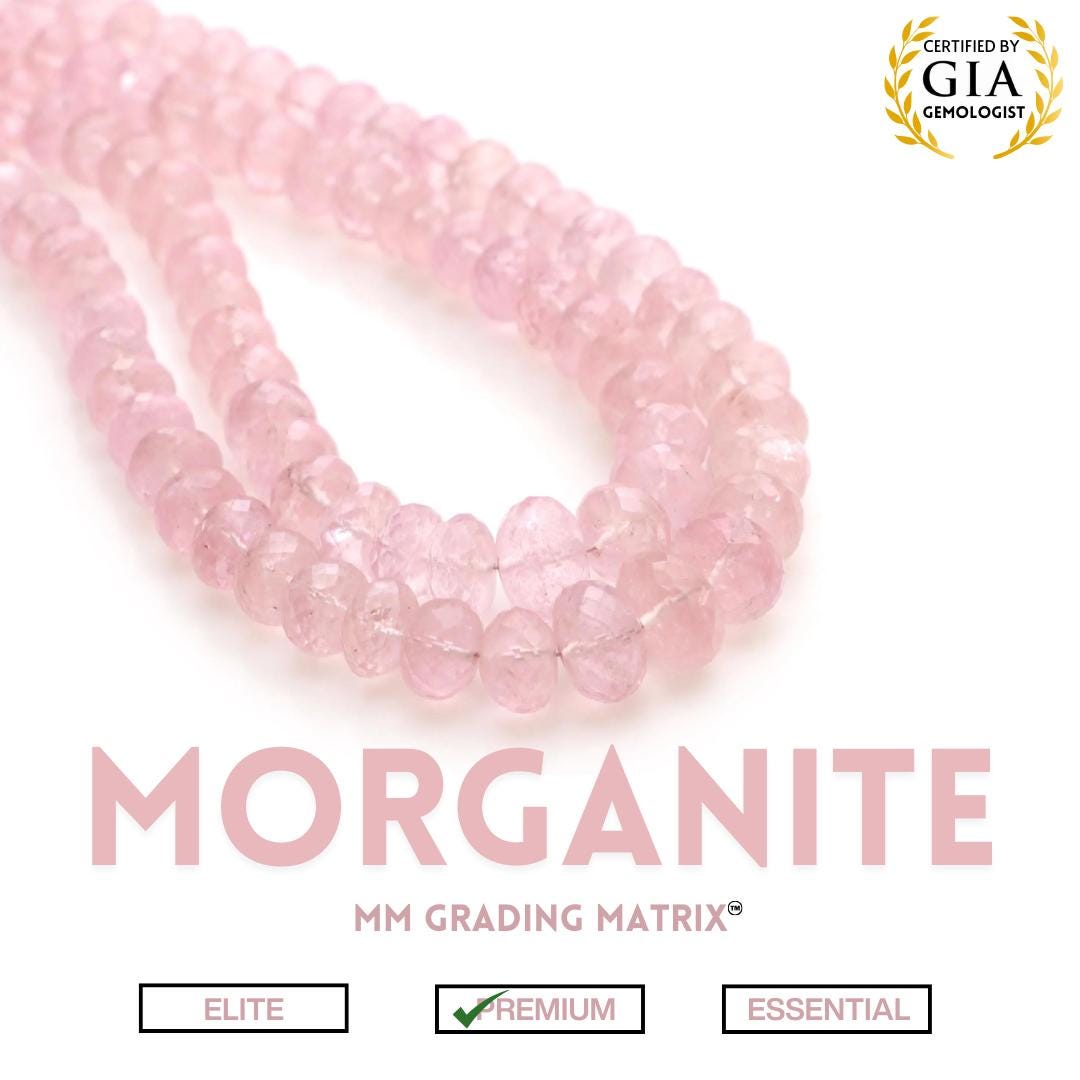 Morganite Faceted Rondelle Beads, 6 To 11.5 Mm, Morganite Jewelry Handmade Gift For Women, 18 Inch Full Strand, Price Per Strand
