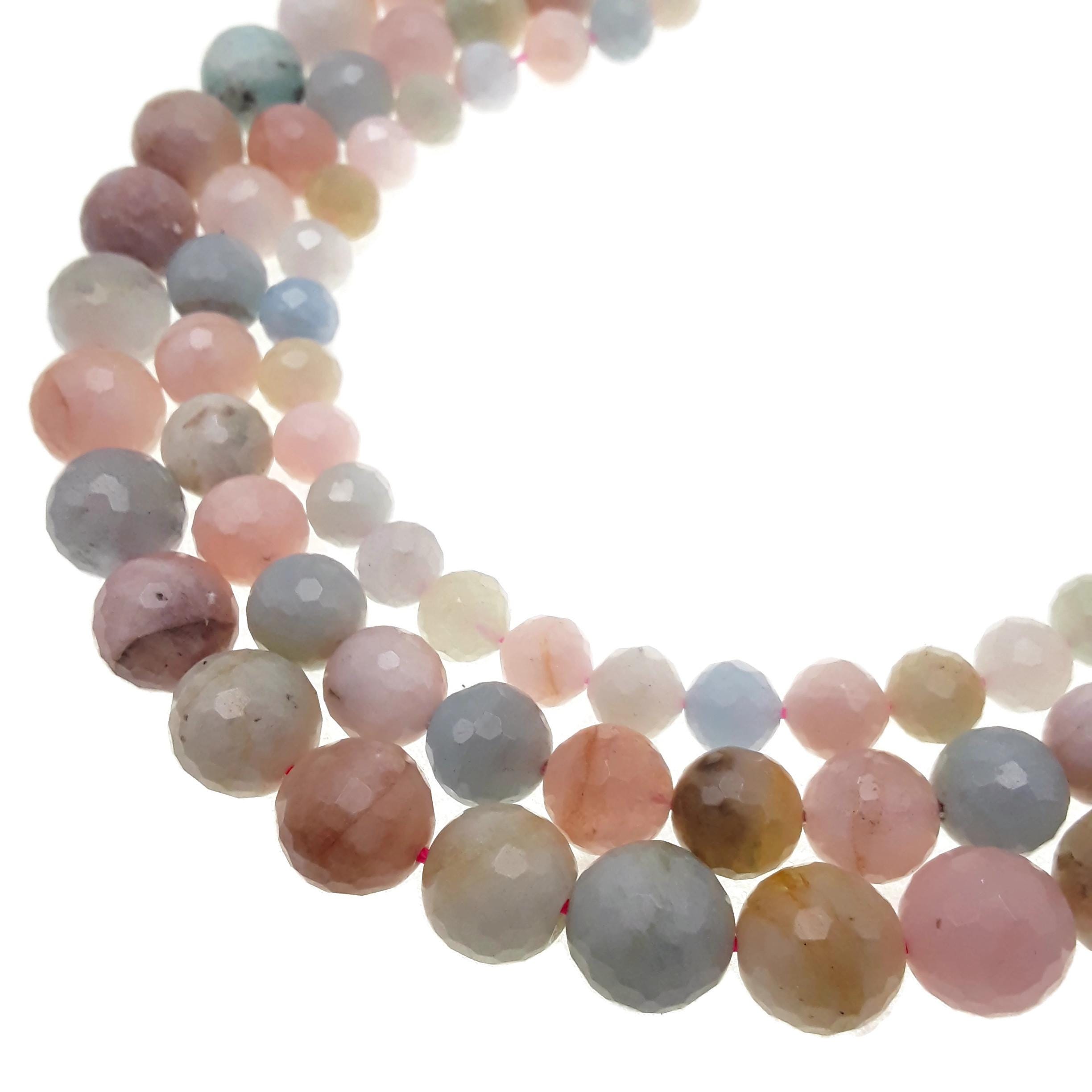 Morganite Faceted Round Beads 6mm 8mm 10mm 12mm 15.5" Strand Morganite Faceted Round Beads 6mm 8mm 10mm 12mm 15.5" Strand