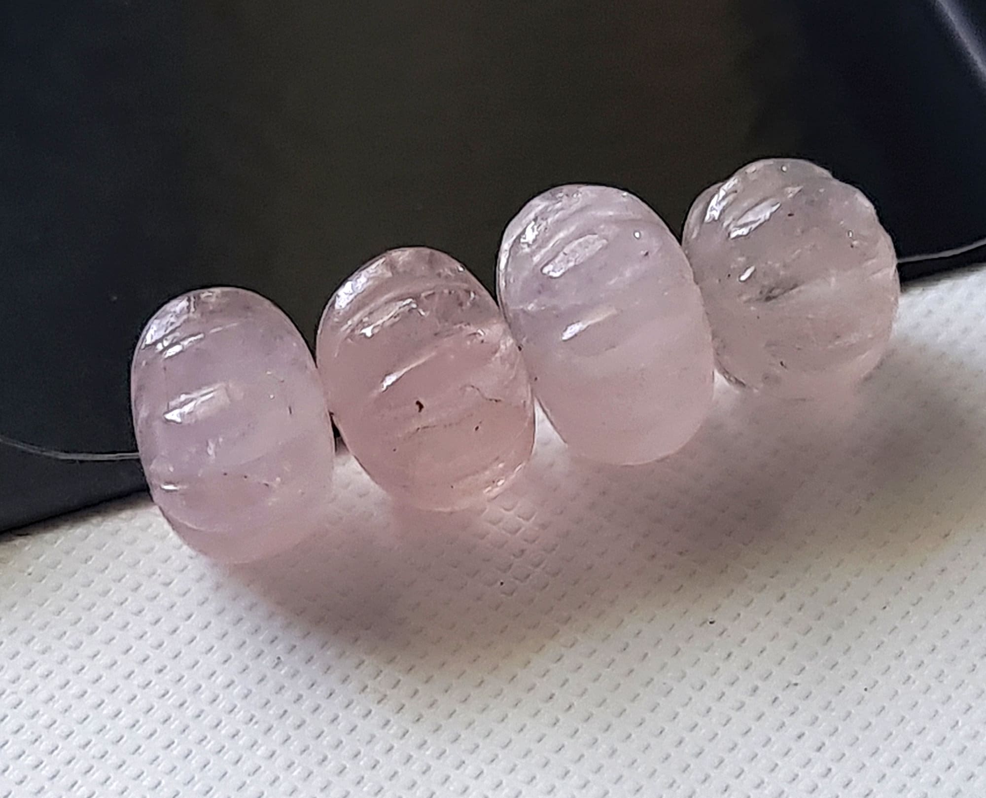 10-12mm Morganite Melon Beads, 4 Pcs Pink Aquamarine Carved Melon Beads, Natural Aquamarine For Jewelry, Morganite For Necklace - Pph29 10-12mm Morganite Melon Beads, 4 Pcs Pink Aquamarine Carved Melon Beads, Natural Aquamarine For Jewelry, Morganite For Necklace - Pph29